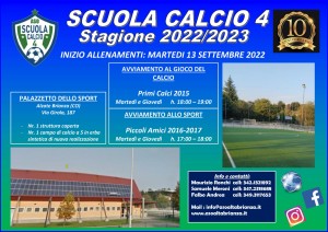 Locandina scuola calcio 2022 2023
