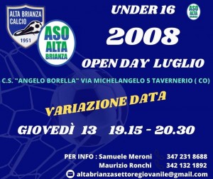 Variazione open day 2008